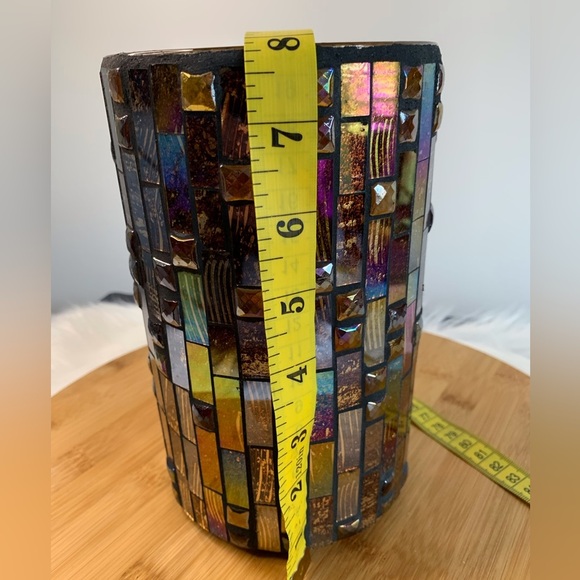 Mosaic Glass Candle Holder - Picture 6 of 6